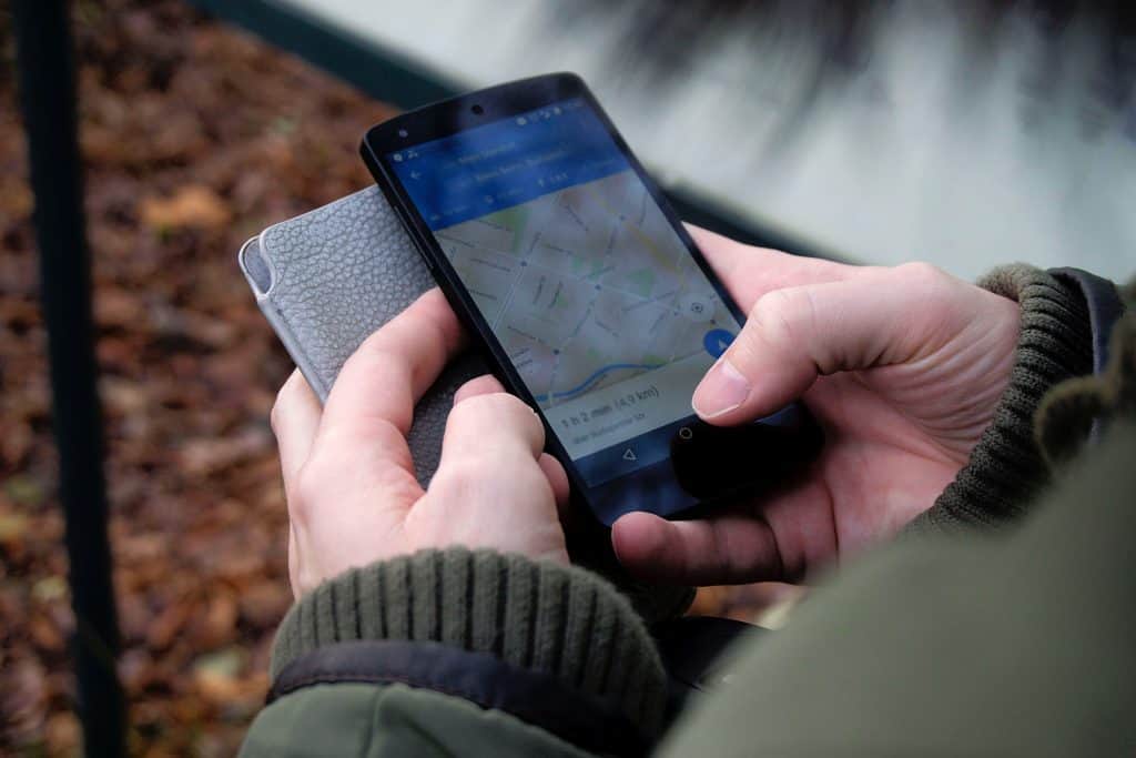 Using a Google Maps on mobile phone