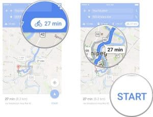 Cycling Directions on Google Maps