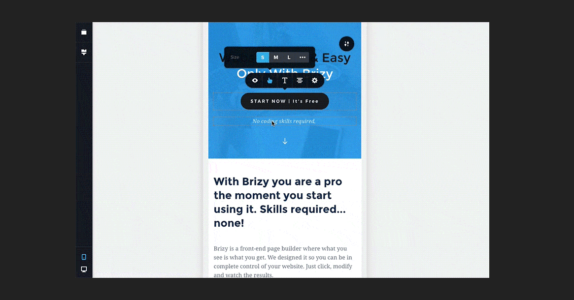 Brizy - responsive builder