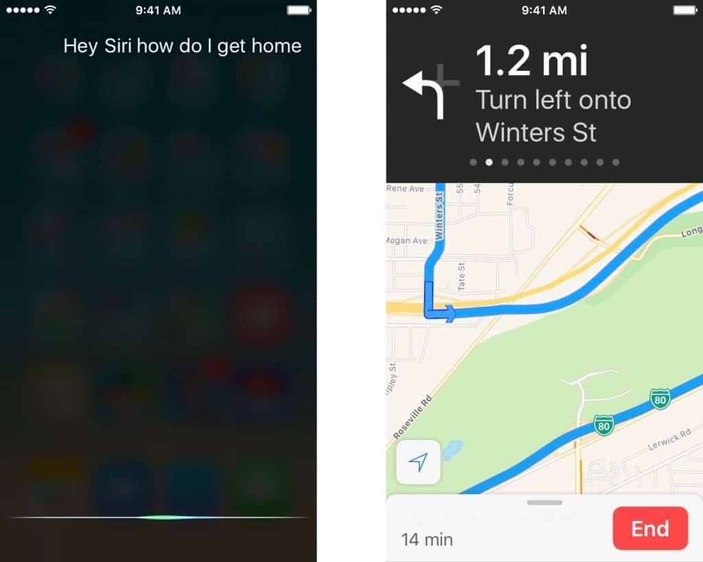 Siri maps