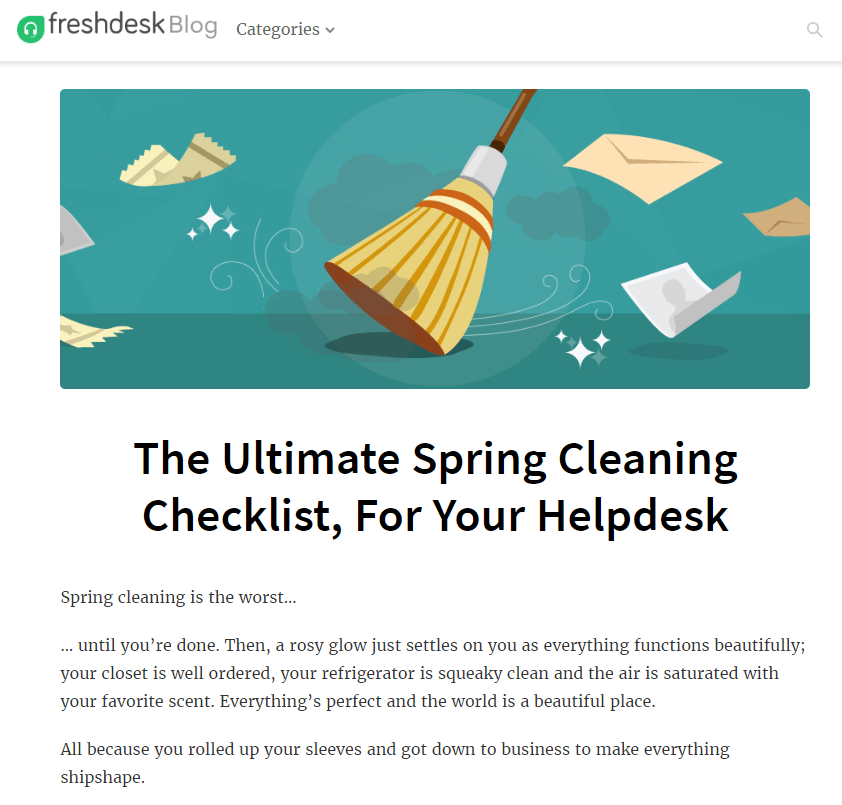 FreshDesk cleaning