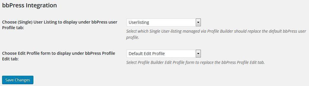 Use bbPress profiles and enhance them with Profile builder
