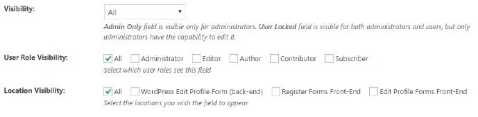 Choose which fields are visible and to whom