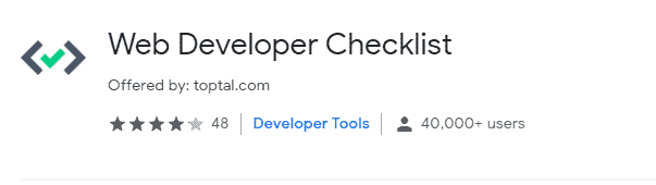 Web Developer Checklist