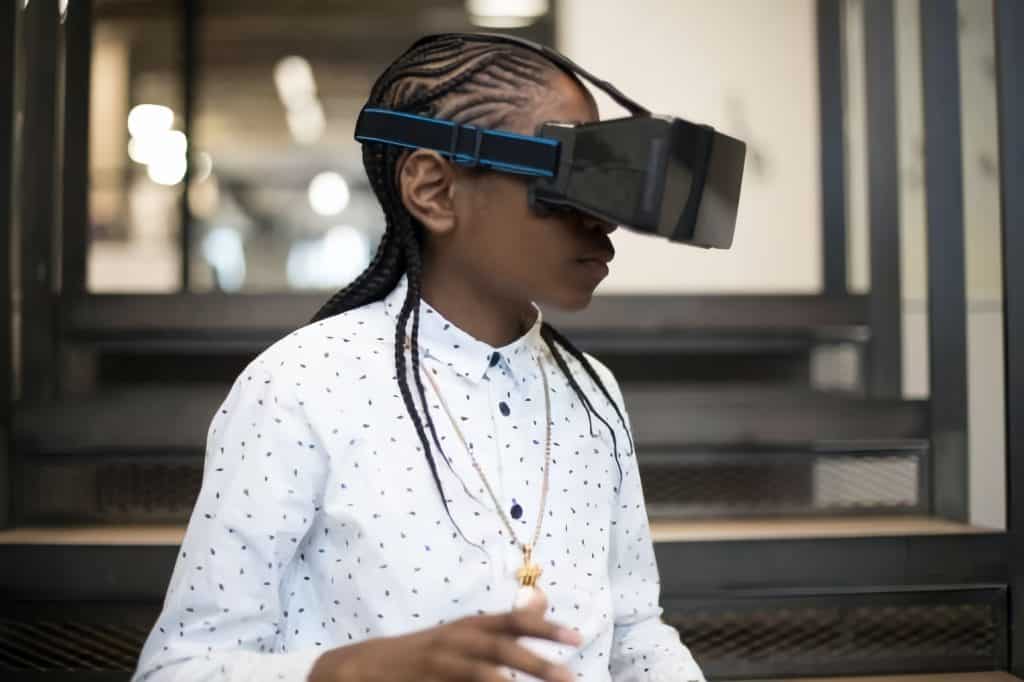 Boy on Virtual Reality Headset