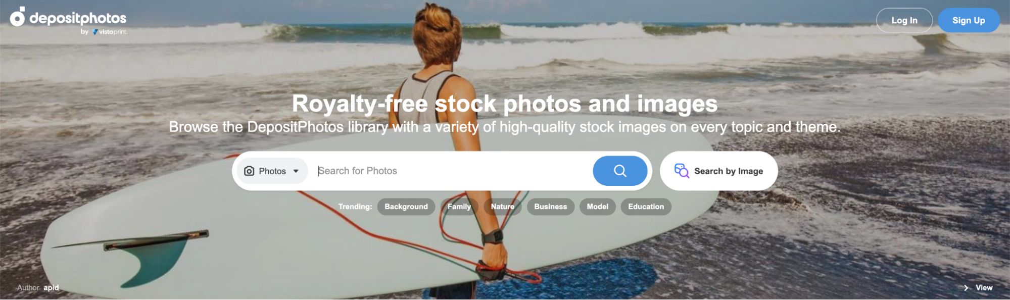 DepositPhotos home page