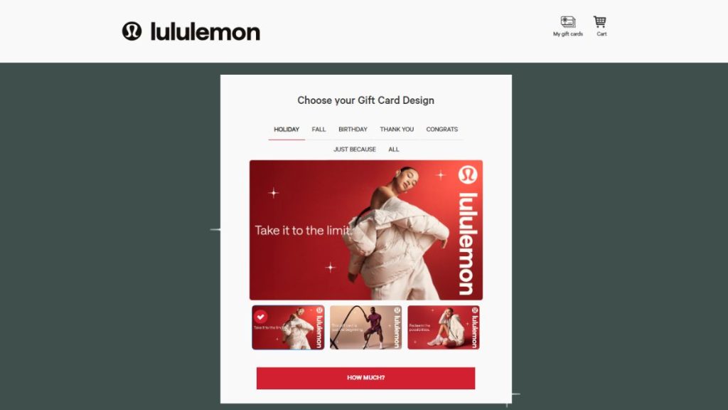 Buy Lululemon Gift Cards on lululemon.com