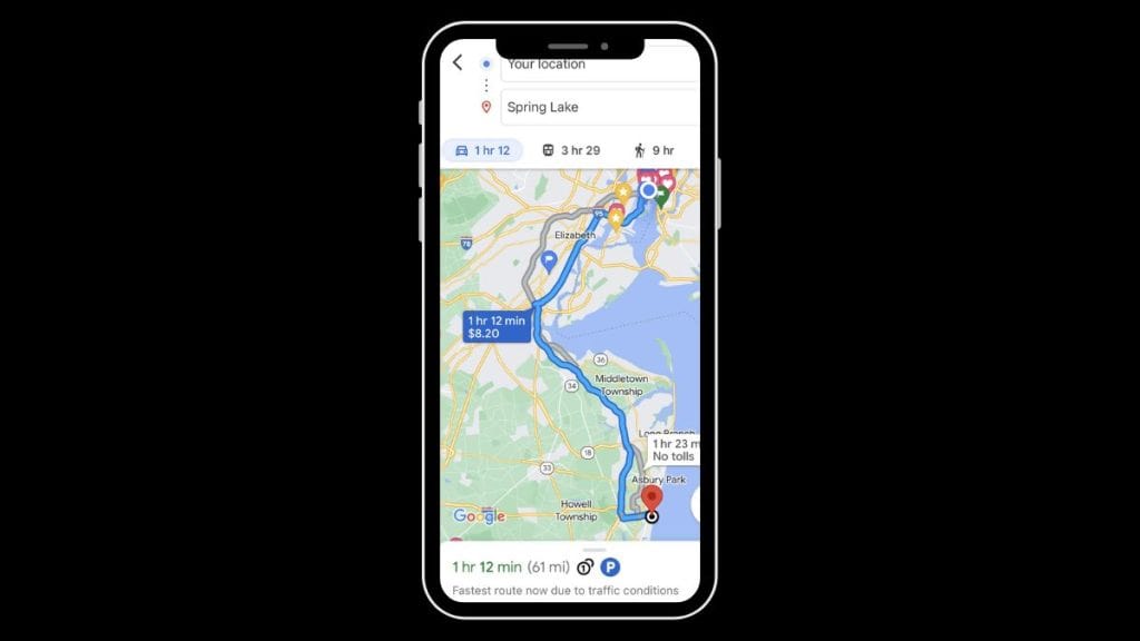 How To See Toll Roads On Google Maps (Mobile)